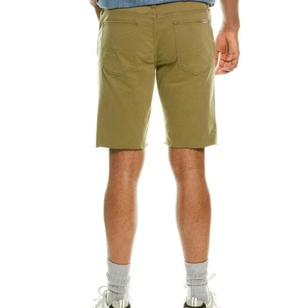 HUDSON Jeans Men 38 Shorts Rex Raw Edge Jean Shorts Olive Green - Picture 2 of 12